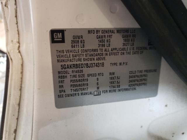 Photo 12 VIN: 5GAKRBED7BJ374318 - BUICK ENCLAVE 