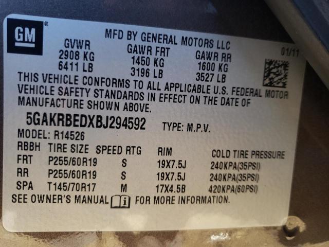 Photo 12 VIN: 5GAKRBEDXBJ294592 - BUICK ENCLAVE CX 