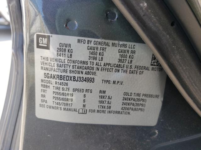 Photo 9 VIN: 5GAKRBEDXBJ334993 - BUICK ENCLAVE CX 