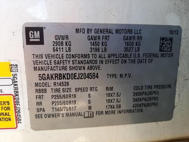 Photo 12 VIN: 5GAKRBKD0EJ204584 - BUICK ENCLAVE 