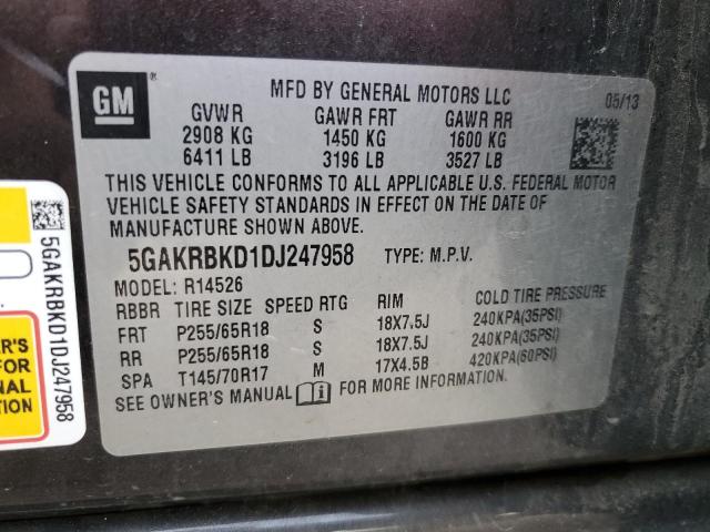 Photo 13 VIN: 5GAKRBKD1DJ247958 - BUICK ENCLAVE 