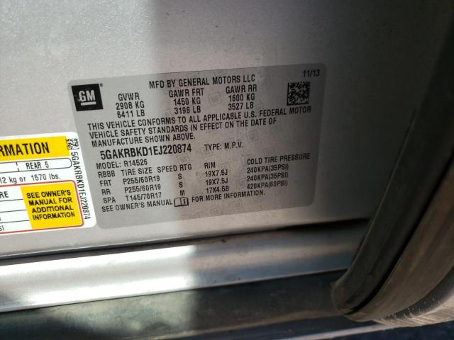 Photo 9 VIN: 5GAKRBKD1EJ220874 - BUICK ENCLAVE 