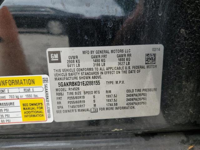 Photo 12 VIN: 5GAKRBKD1EJ288155 - BUICK ENCLAVE 