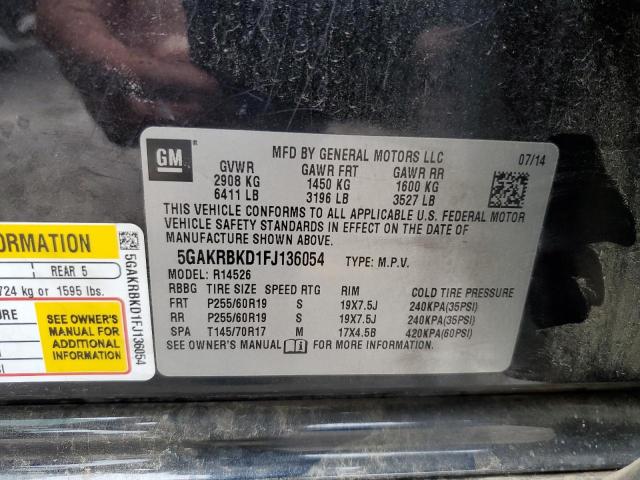 Photo 12 VIN: 5GAKRBKD1FJ136054 - BUICK ENCLAVE 