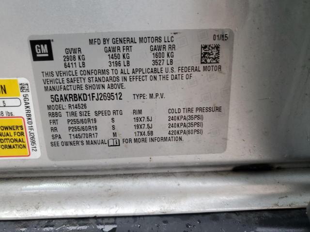 Photo 12 VIN: 5GAKRBKD1FJ269512 - BUICK ENCLAVE 