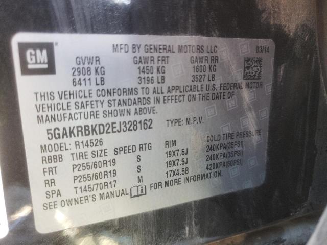 Photo 9 VIN: 5GAKRBKD2EJ328162 - BUICK ENCLAVE 