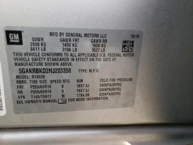 Photo 12 VIN: 5GAKRBKD2HJ203358 - BUICK ENCLAVE 