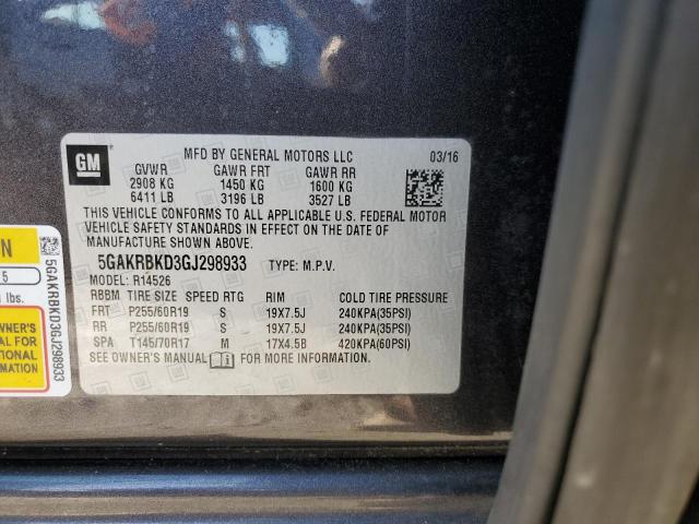 Photo 12 VIN: 5GAKRBKD3GJ298933 - BUICK ENCLAVE 