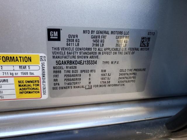 Photo 11 VIN: 5GAKRBKD4EJ135334 - BUICK ENCLAVE 