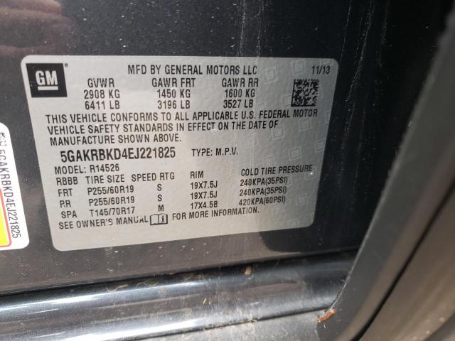 Photo 9 VIN: 5GAKRBKD4EJ221825 - BUICK ENCLAVE 