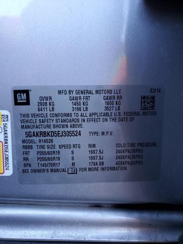 Photo 12 VIN: 5GAKRBKD5EJ305524 - BUICK ENCLAVE 