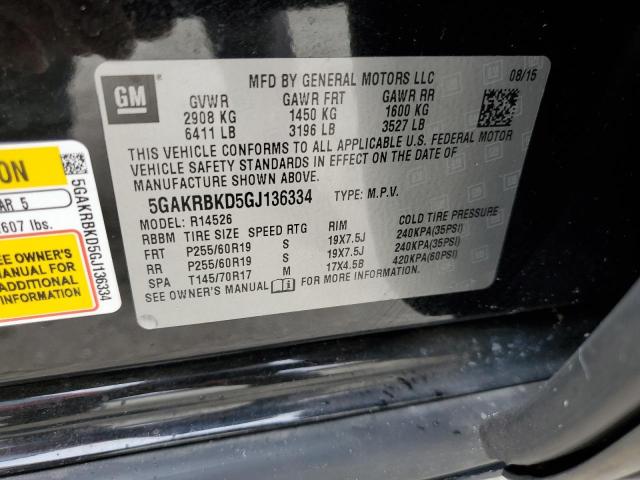 Photo 12 VIN: 5GAKRBKD5GJ136334 - BUICK ENCLAVE 