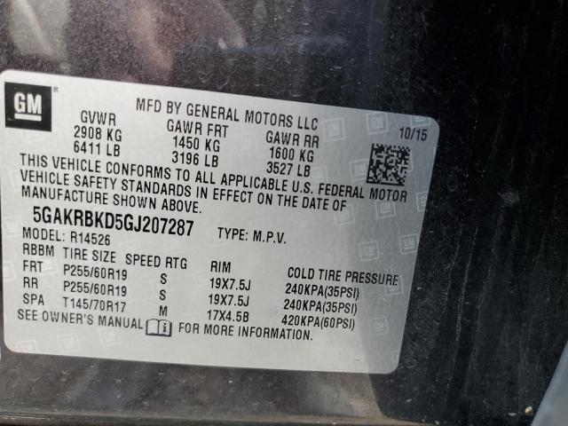 Photo 9 VIN: 5GAKRBKD5GJ207287 - BUICK ENCLAVE 