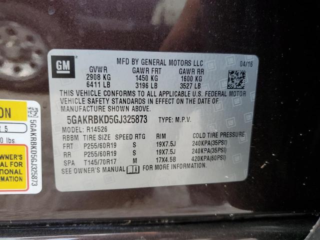 Photo 9 VIN: 5GAKRBKD5GJ325873 - BUICK ENCLAVE 