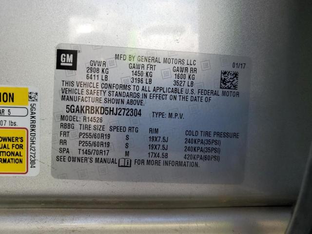 Photo 12 VIN: 5GAKRBKD5HJ272304 - BUICK ENCLAVE 