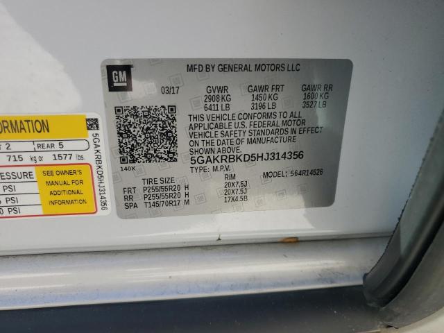 Photo 12 VIN: 5GAKRBKD5HJ314356 - BUICK ENCLAVE 