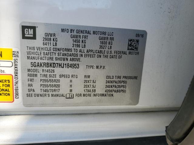 Photo 12 VIN: 5GAKRBKD7HJ184953 - BUICK ENCLAVE 