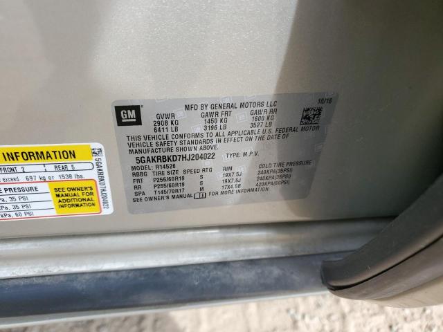 Photo 12 VIN: 5GAKRBKD7HJ204022 - BUICK ENCLAVE 