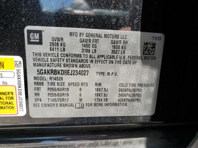 Photo 12 VIN: 5GAKRBKD8EJ234027 - BUICK ENCLAVE 