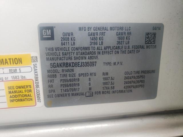 Photo 12 VIN: 5GAKRBKD8EJ335097 - BUICK ENCLAVE 