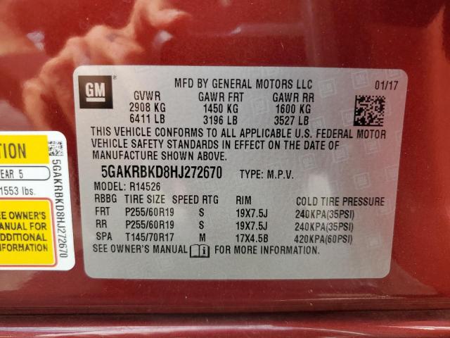 Photo 12 VIN: 5GAKRBKD8HJ272670 - BUICK ENCLAVE 