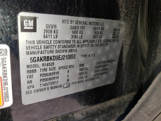 Photo 12 VIN: 5GAKRBKD9EJ210853 - BUICK ENCLAVE 