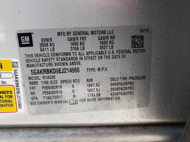 Photo 11 VIN: 5GAKRBKD9EJ214966 - BUICK ENCLAVE 