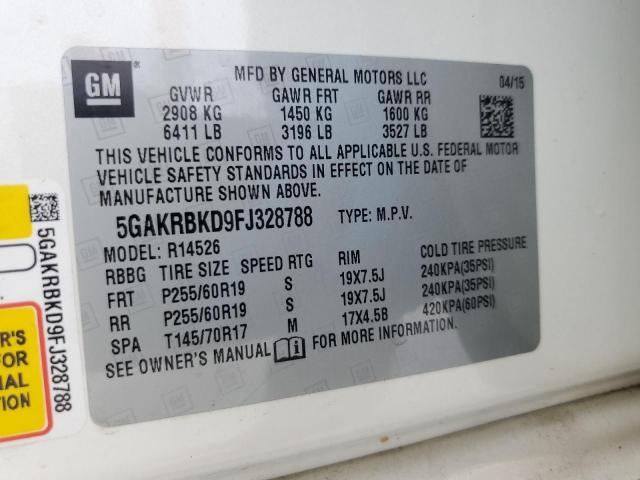 Photo 12 VIN: 5GAKRBKD9FJ328788 - BUICK ENCLAVE 