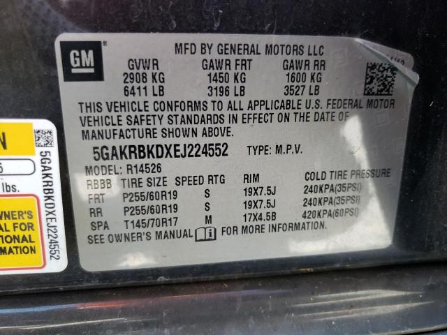 Photo 12 VIN: 5GAKRBKDXEJ224552 - BUICK ENCLAVE 