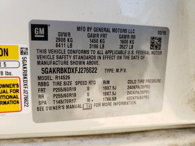 Photo 11 VIN: 5GAKRBKDXFJ276622 - BUICK ENCLAVE 