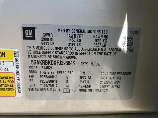 Photo 11 VIN: 5GAKRBKDXFJ293646 - BUICK ENCLAVE 