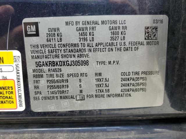 Photo 13 VIN: 5GAKRBKDXGJ305098 - BUICK ENCLAVE 