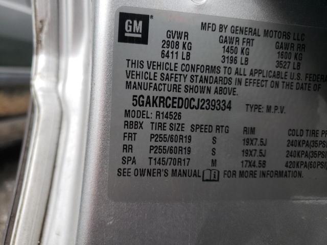 Photo 12 VIN: 5GAKRCED0CJ239334 - BUICK ENCLAVE 