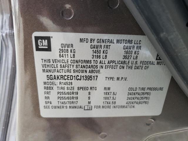 Photo 9 VIN: 5GAKRCED1CJ139517 - BUICK ENCLAVE 