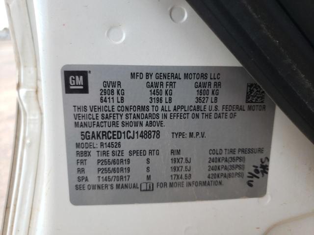 Photo 9 VIN: 5GAKRCED1CJ148878 - BUICK ENCLAVE 