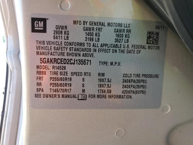 Photo 12 VIN: 5GAKRCED2CJ135671 - BUICK ENCLAVE 