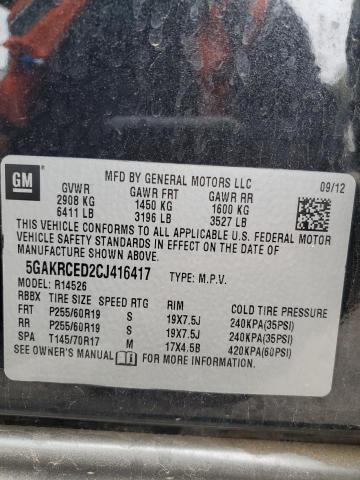 Photo 12 VIN: 5GAKRCED2CJ416417 - BUICK ENCLAVE 