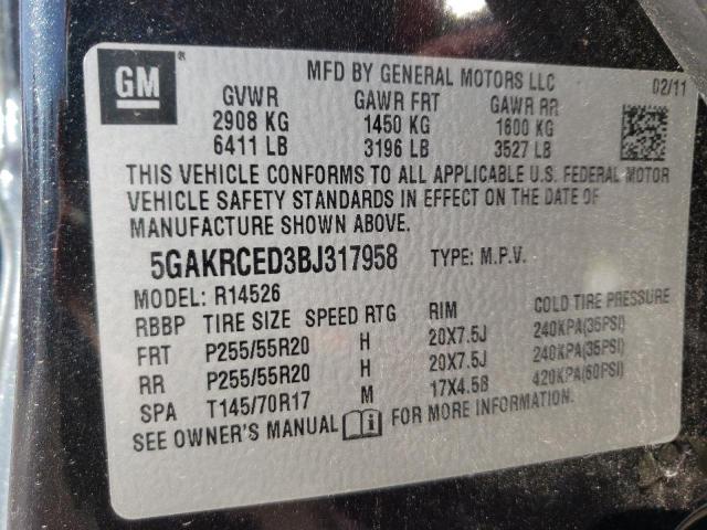 Photo 9 VIN: 5GAKRCED3BJ317958 - BUICK ENCLAVE CX 