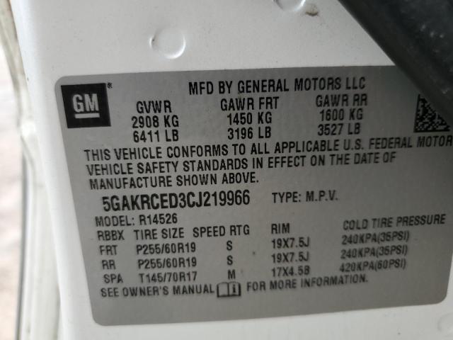 Photo 11 VIN: 5GAKRCED3CJ219966 - BUICK ENCLAVE 