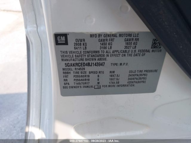 Photo 8 VIN: 5GAKRCED4BJ143947 - BUICK ENCLAVE 