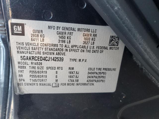 Photo 12 VIN: 5GAKRCED4CJ142539 - BUICK ENCLAVE 