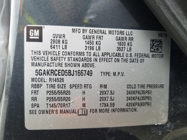 Photo 9 VIN: 5GAKRCED5BJ166749 - BUICK ENCLAVE CX 