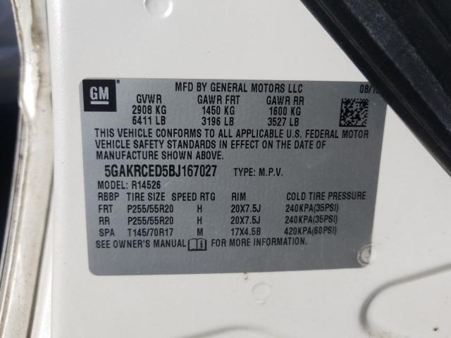 Photo 9 VIN: 5GAKRCED5BJ167027 - BUICK ENCLAVE CX 