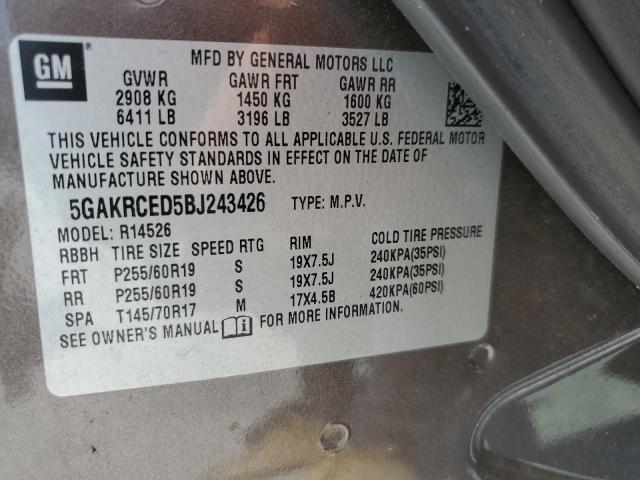 Photo 12 VIN: 5GAKRCED5BJ243426 - BUICK ENCLAVE 