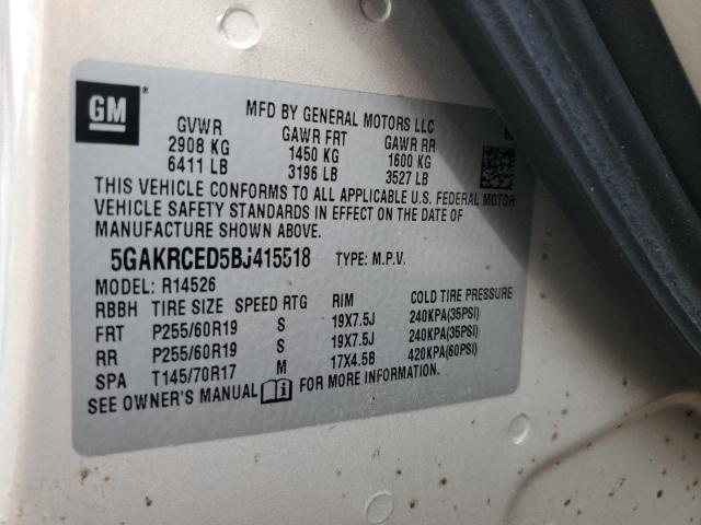 Photo 12 VIN: 5GAKRCED5BJ415518 - BUICK ENCLAVE CX 