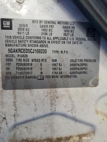 Photo 12 VIN: 5GAKRCED5CJ168230 - BUICK ENCLAVE 