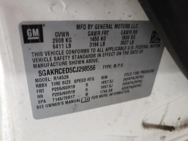 Photo 12 VIN: 5GAKRCED5CJ298556 - BUICK ENCLAVE 