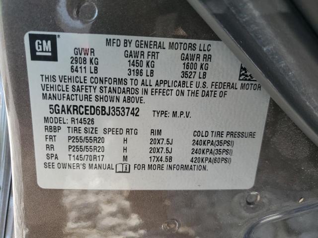 Photo 12 VIN: 5GAKRCED6BJ353742 - BUICK ENCLAVE 