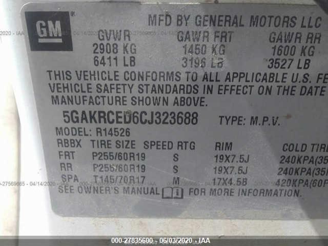 Photo 8 VIN: 5GAKRCED6CJ323688 - BUICK ENCLAVE 