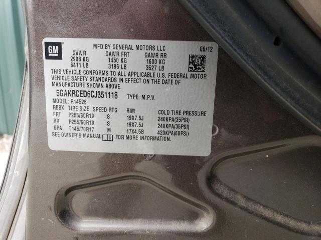 Photo 12 VIN: 5GAKRCED6CJ351118 - BUICK ENCLAVE 